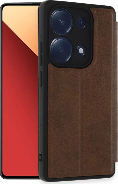 Newface Xiaomi Redmi Note 13 Pro 4G Kılıf Flip Cover - Taba