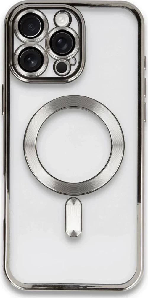 Newface Apple iPhone 16 Pro Max Kılıf Kross Magneticsafe Kapak - Titan Gri