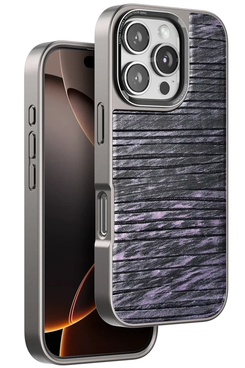 Venco Apple iPhone 16 Pro Max Wave Kapak - Derin Mor