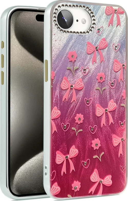 Newface Apple iPhone 16E Kılıf Blade Aynalı Desenli Kapak - Desen 3