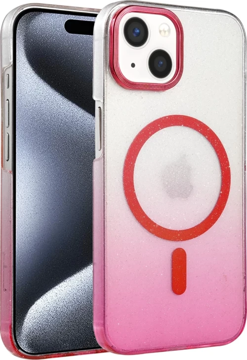 Newface Apple iPhone 14 Glossy Magsafe Kapak - Pembe