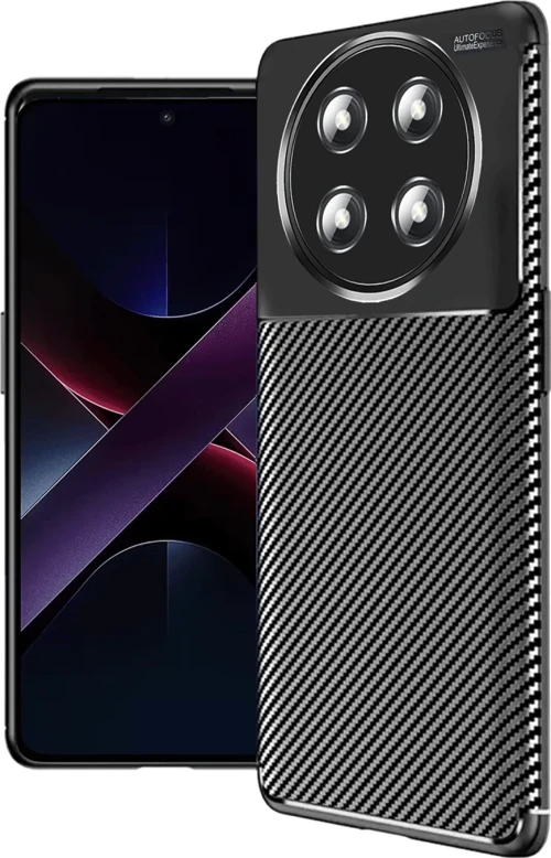 Newface Honor Magic 7 Lite Kılıf Auto Focus Karbon Kapak - Siyah
