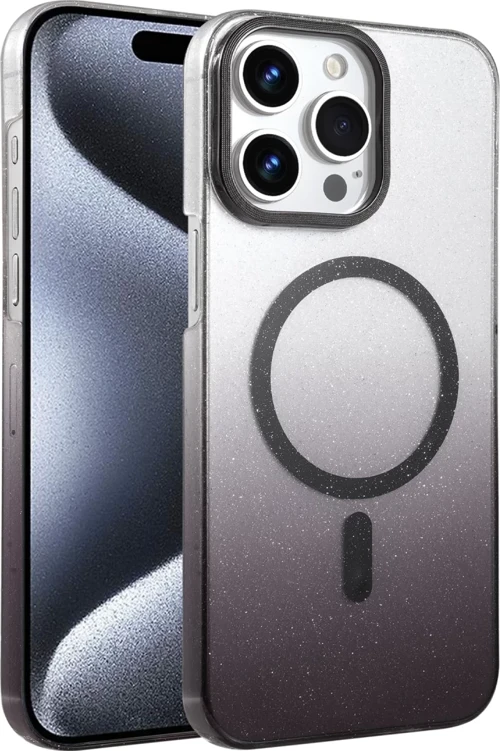 Newface Apple iPhone 14 Pro Max Glossy Magsafe Kapak - Siyah