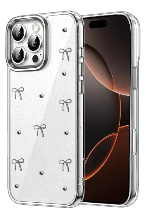 Newface Apple iPhone 16 Pro Max Fiyonk Desenli Kapak - Desen 5