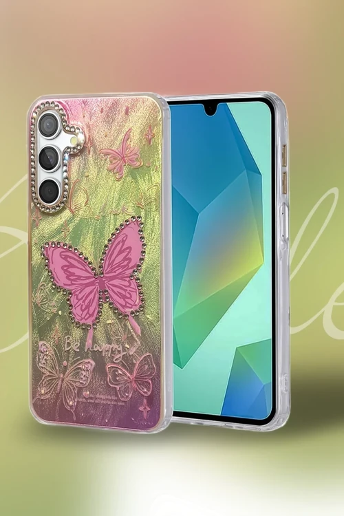 Newface Samsung Galaxy A55 5G Kılıf Blade Aynalı Desenli Kapak - Desen 2