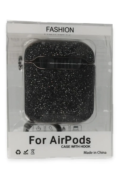Newface Apple Airpods 2 (2.nesil) Spell Simli Kılıf - Siyah