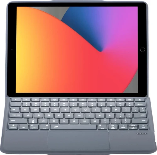 Newface Apple T5506D iPad 10.2 (9.Nesil) Kılıf Palermo Ledli Klavyeli Standlı Tablet Kılıfı - Siyah