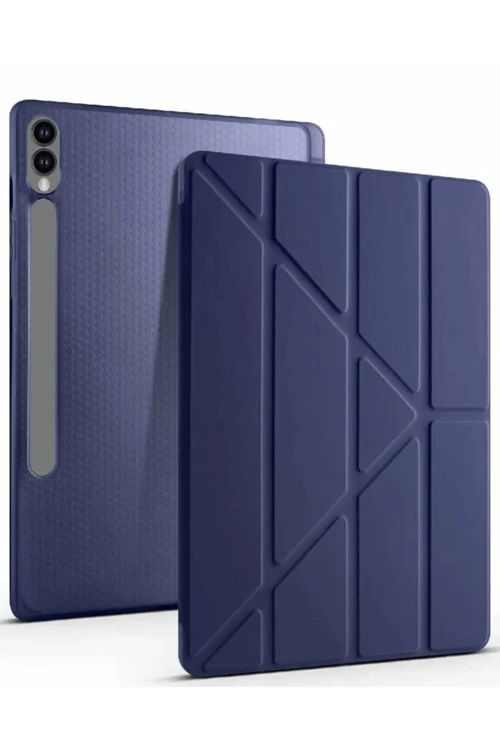 Newface Samsung Galaxy X610 Tab S9 FE Plus 12.4 Kılıf Kalemlikli Mars Tablet Kılıfı - Lacivert