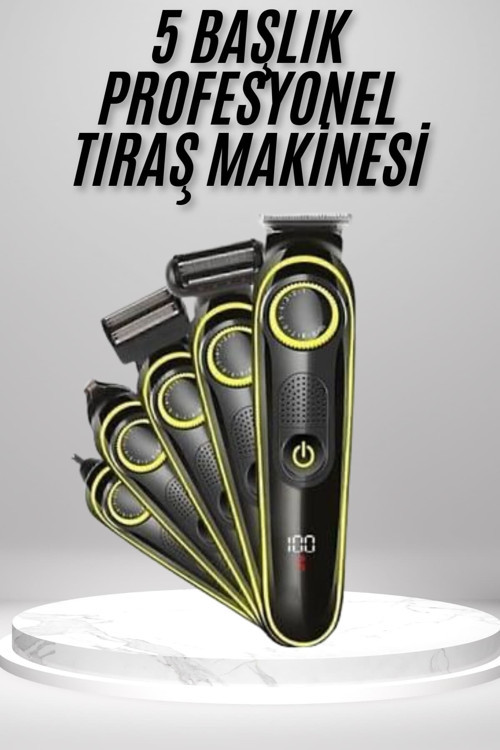 tekno Saç Sakal Vücut Tıraş Makinesi 5in1 Kablosuz Burun Kulak Tıraş Makinesi 2026
