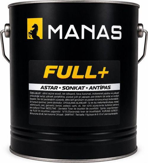 Full+ Kendinden Astarlı Pas Önleyici Boya 15 Lt Demir Grisi Ral 7011