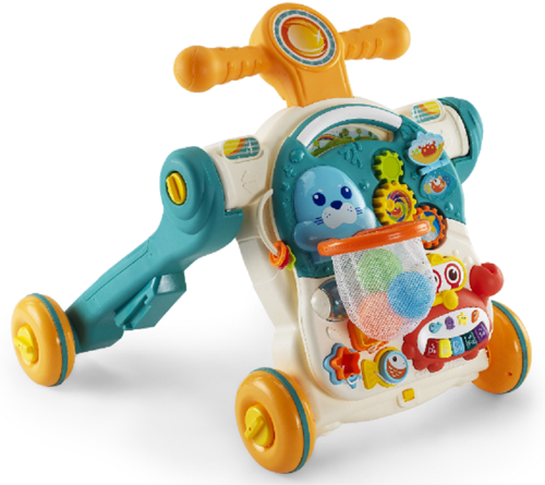 4 in 1 Multifunction Walker - Eğitici Bebek Aktivite Masası ve İlk Adım Yürüteç