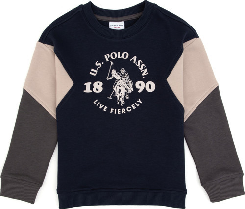 Erkek Çocuk Açık Lacivert Bisiklet Yaka Sweatshirt50316626-VR059