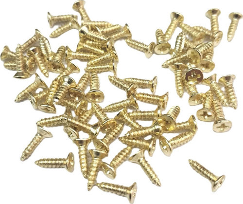 Sarı 1000 Adet Klips Vidası 2,2x7,5 mm YHB - Konik Başlı Kutu, Sandık, Ayak, Askı, Mini Vida
