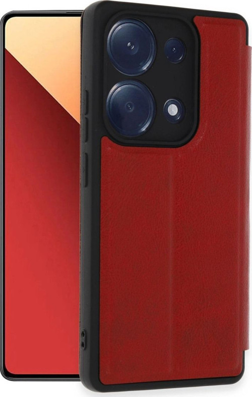 Xiaomi Redmi Note 13 Pro 4g Kılıf Flip Cover - Kırmızı