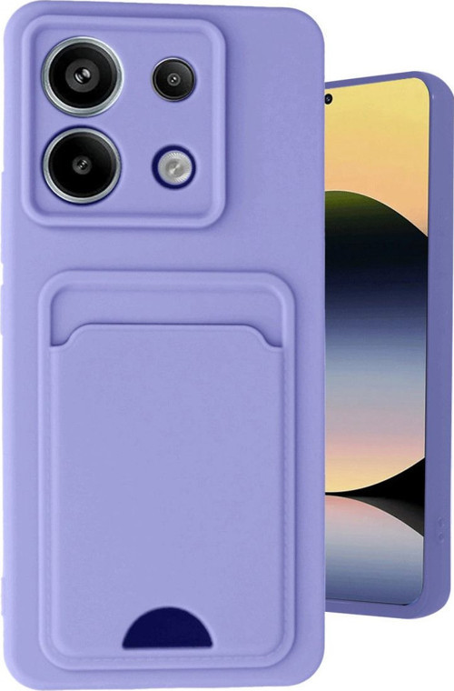 Xiaomi Redmi Note 13 Pro 5g Kılıf Kelvin Kartvizitli Silikon - Lila