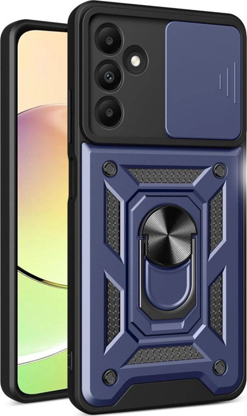 Samsung Galaxy M15 Kılıf Pars Lens Yüzüklü Silikon - Lacivert