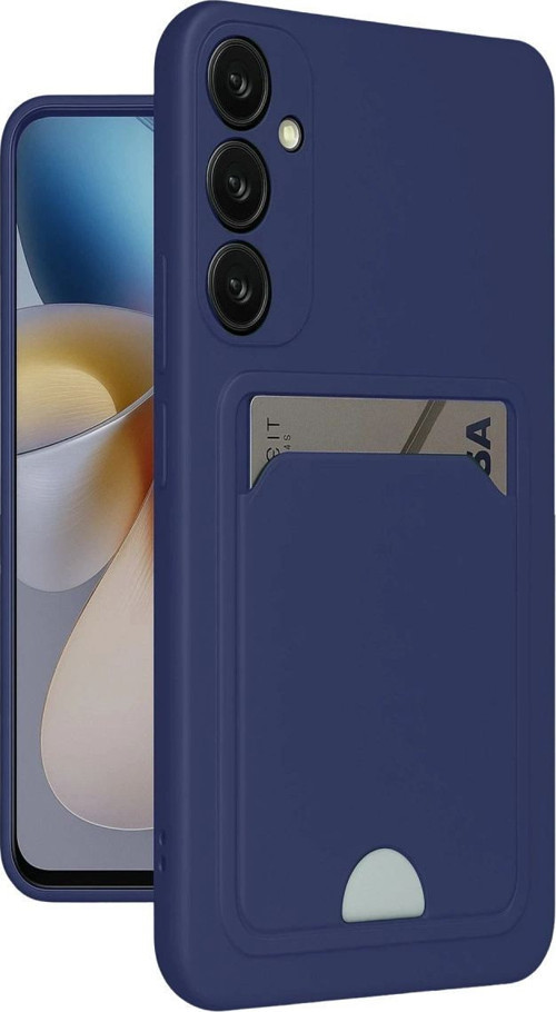 Samsung Galaxy A55 5g Kılıf Kelvin Kartvizitli Silikon - Lacivert