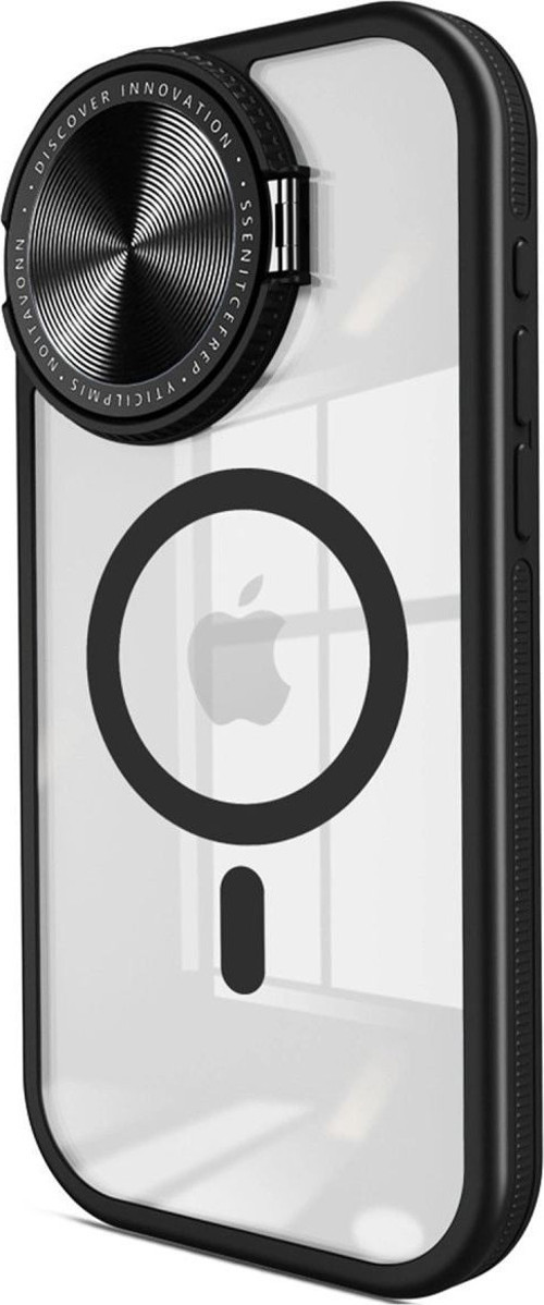 Apple İphone 11 Kılıf Teleskop Lens Magsafe Silikon Kapak - Siyah