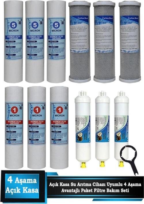Açık Kasa Su Arıtma Cihazı Uyumlu 4 Aşamalı Cift Sedimentli Ekonomik Avantajlı Paket