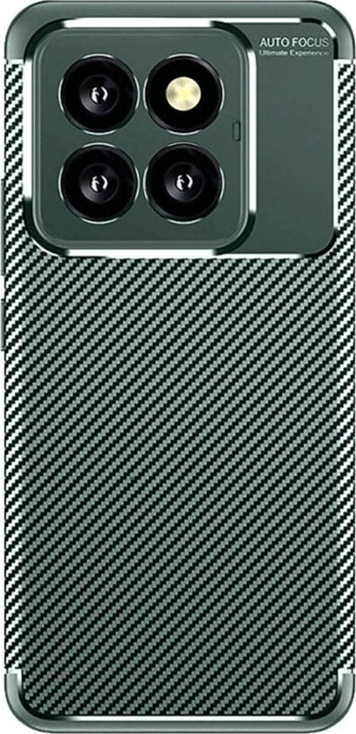 Xiaomi Mi 14t Pro Kılıf Auto Focus Karbon Kapak - Koyu Yeşil