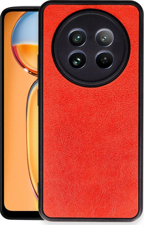 Realme 12 5g Kılıf Aras Deri Kapak - Kırmızı