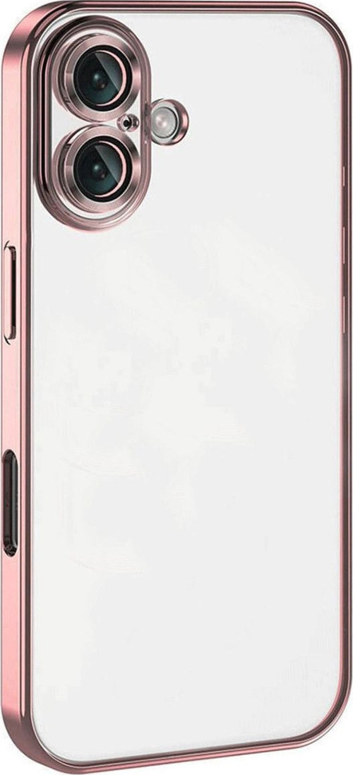Apple İphone 16 Kılıf Razer Lensli Silikon - Pembe