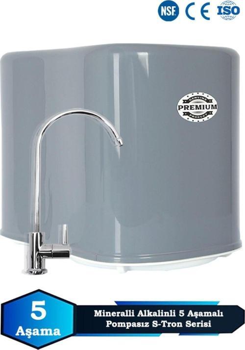 S-tron 5 Aşamalı 12 Litre Metal Tanklı Süper Sarım Membran Teknolojili Pompasız Su Arıtm Cihazı