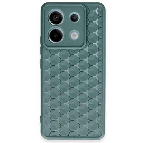 Xiaomi Redmi Note 13 Pro 5g Kılıf Petek Silikon Kapak - Koyu Yeşil