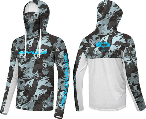 UV Performance Hoodie Shirt+Neck Dark Tide Boyunluklu T-Shirt XXL