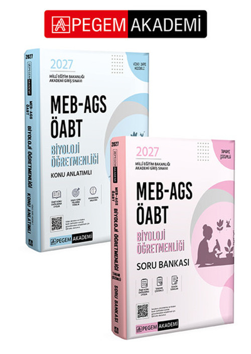 PEGEM AKADEMİ 2027 MEB-AGS ÖABT Biyoloji Öğretmenliği Konu Anlatımlı + 2027 MEB-AGS ÖABT Biyoloji Öğ