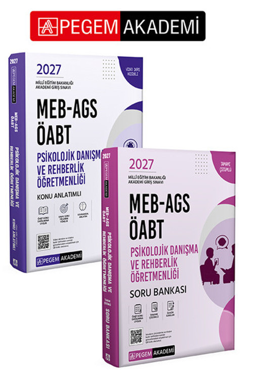PEGEM AKADEMİ 2027 MEB-AGS ÖABT Psikolojik Danışma ve Rehberlik Öğretmenliği Konu Anlatımlı + 2027 M