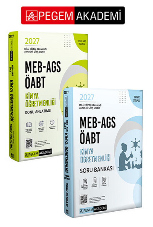 PEGEM AKADEMİ 2027 MEB-AGS ÖABT Kimya Öğretmenliği Konu Anlatımlı + 2027 MEB-AGS ÖABT Kimya Öğretmen
