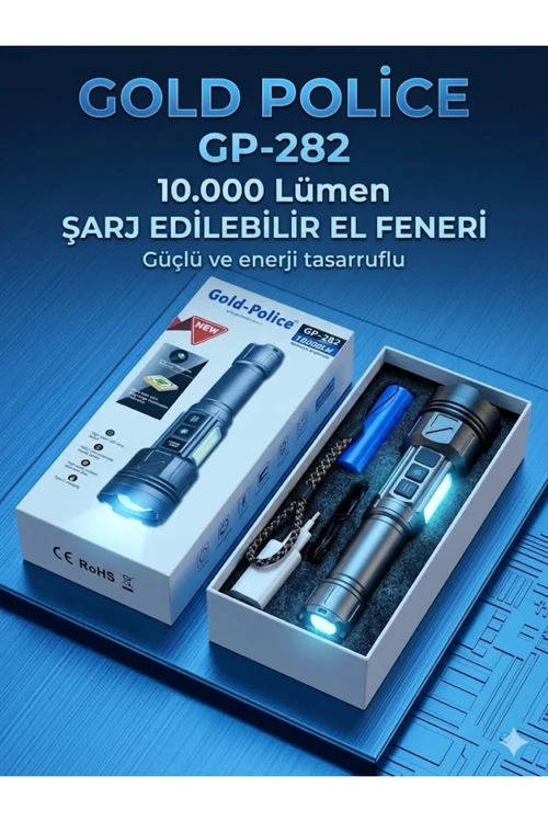 GOLD-POLİCE 10000LM EL FENERİ
