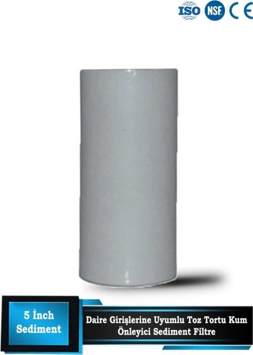 Daire Bina Girişi 5 Inch 1 Aşama Yedek Filtre Seti Toz Tortu Tutucu (1 Mikron Sediment Filtre)