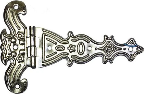 Dekoratif, Sac Tek Kuyruklu Menteşe - 69x102 Mm, Büyük, Nikel, 1 Adet