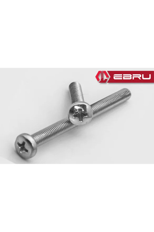 Ebru Yuvarlak Yıldız Başlı YSB Civata M6x80 - 100 Adet