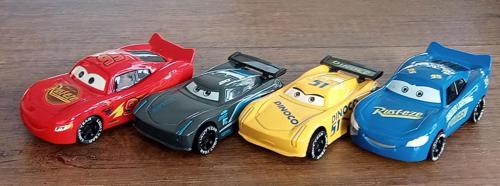 Cars Serisi Çek Bırak Metal Şimşek Mcqueen ve Arkadaşları 4 Lü Araba Set