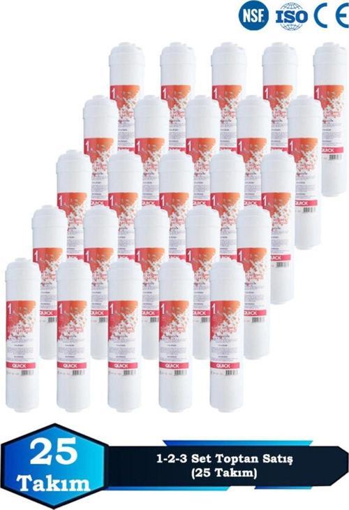 Kapalı Kasa Su Arıtma Cihazı 12'' Inline 3 Aşama 25 Takım Toptan Filtre