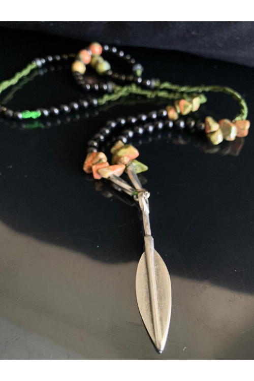Doğaltaş Unakit Tasarım Erkek Kadın Çelik Kolye Handmade Aksesuar Yaz Sezonu