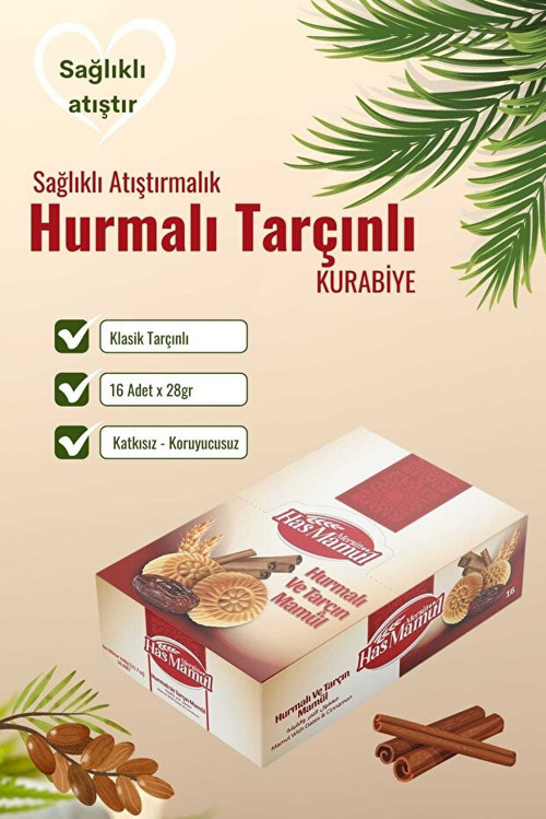 Hurmalı ve Tarçınlı Kurabiye 28 gr x 16 Adet