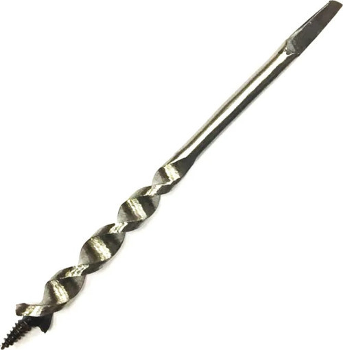 Fenerli Ahşap Burgu El / Matkap Ucu - Dört Köşe 12 Mm