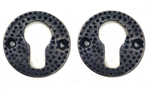 Antika Tarz Dekoratif Pirinç Oda Kilit Rozeti - 49mm, Oksit