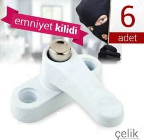 Pvc Kapı Pencere Emniyet Kilidi - Pimapen Kilidi - Çelik - 6 Adet