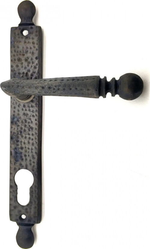 Antika Tarz Dekoratif Pirinç Misket Oda Kapı Kolu - 245x34 Mm, Oksit
