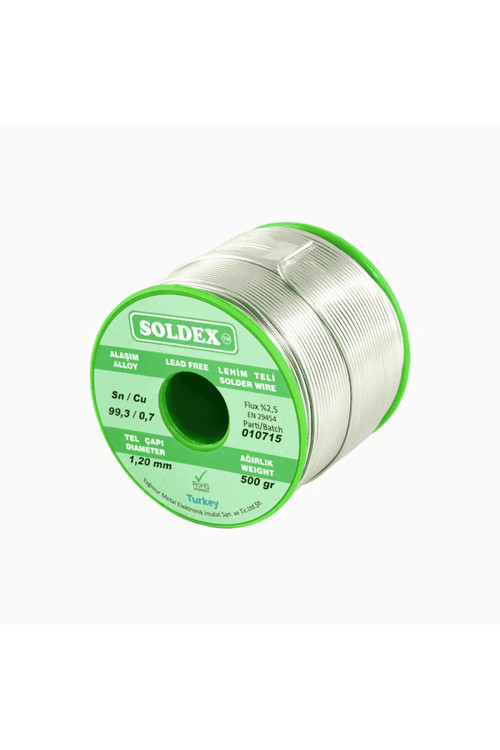 Soldex SCN100 Gümüşsüz Özel Alaşım Lehim Teli 500 Gr - 1.6 mm