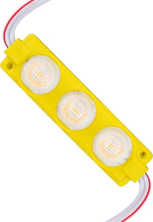 12 Volt 3 Watt Sarı LED Modül - 74x20 mm - 3030 Çip
