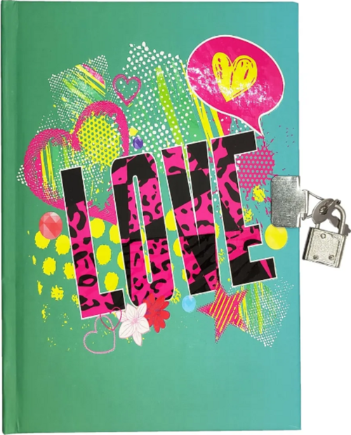 Hatıra Defteri (Günlük) Kilitli Defter 64 yaprak - Love