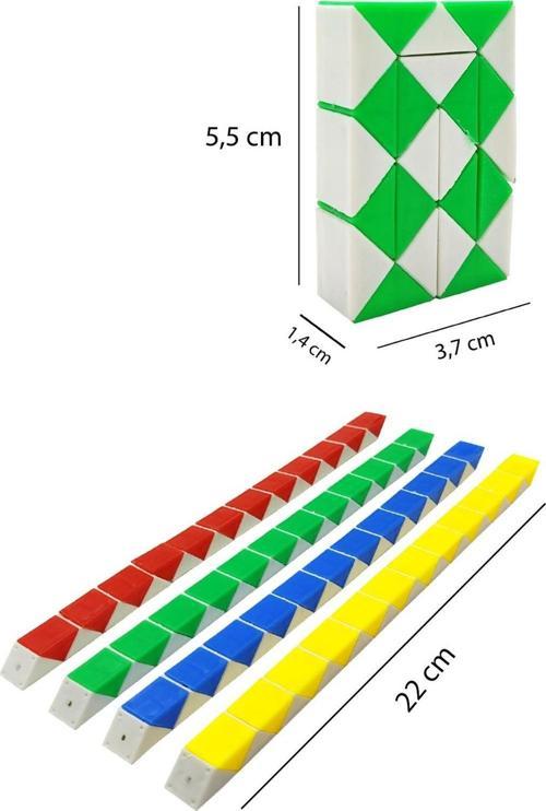 Sihirli Şekilden Şekile Giren Renkli Yılan Zeka Küpü - 1 Adet