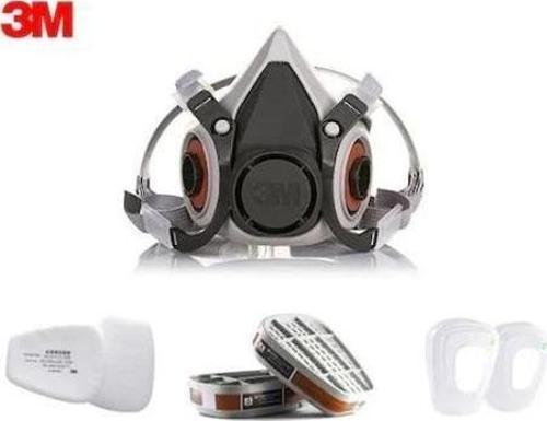 6200 Yarım Yüz Maskesi + 3M 6059 Abek Filtre + 3M 5935 P3 Filtre +K501 Kapak