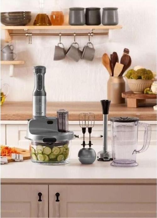 Mastermaid Prosteel Cam Mutfak Robotu Uzun Blender Ayaklı 6 Bıçaklı 2500 W Galaxy Grey